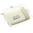 thumbnail image 3 of Creative Co-Op Stoneware Baker with "Good Food Comes To Those Who Bake It ", White, 3 of 6