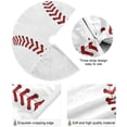 thumbnail image 2 of Coolnut Baseball Christmas Tree Skirt Home Decoration Large Round Christmas Tree Skirt for Holiday Party Home Christmas Day Ornaments 47.2 Inch, 2 of 6