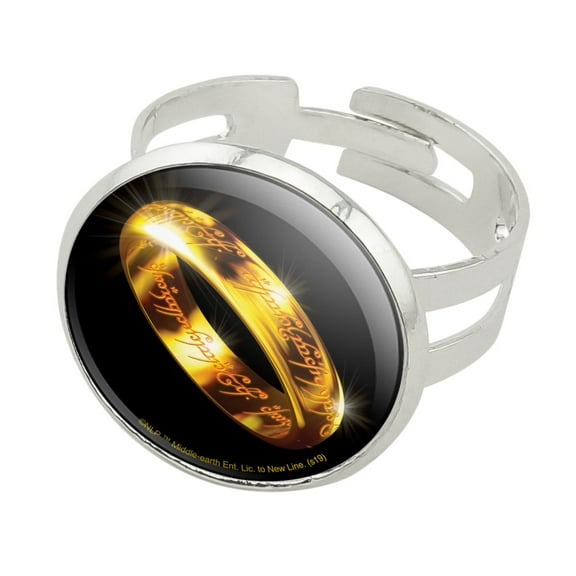 Lord of the Rings The One Ring Silver Plated Adjustable Novelty Ring