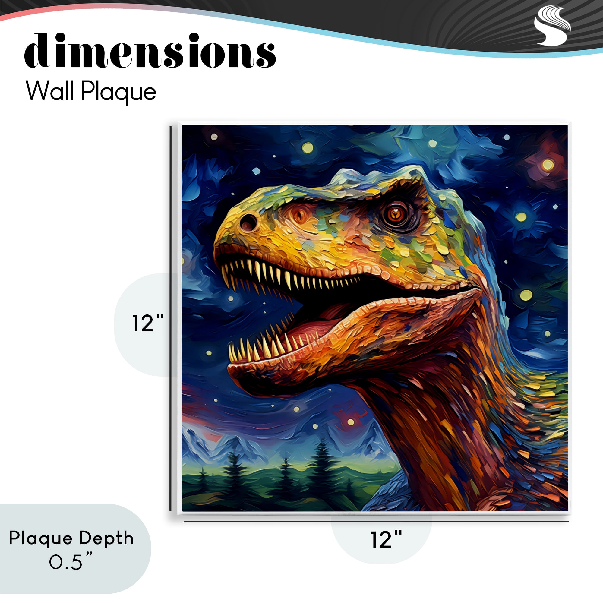 Stupell Industries Starry Sky Dinosaur Wall Plaque Art, design by Creative Studio