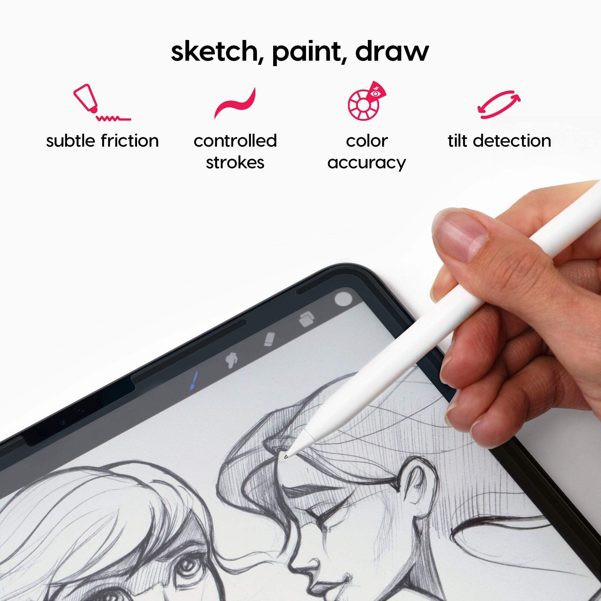 Astropad Rock Paper Pencil 2 – Paper Screen Protector for iPad Pro 11 inch (M4, 2024) + Apple Pencil Tips Replacement 2 Pack – Apple Pencil 1st and 2nd Gen