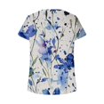 thumbnail image 4 of Oalirro Blouses for Women Dressy Casual, Summer Tops for Women 2024, Casual Tshirts for Women, Short Sleeve V Neck Loose Fit, 4 of 5