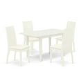 thumbnail image 2 of East West Furniture NOIP5-LWH-C 5 Piece Norfork Rectangular Dining Table Set - Linen White, 2 of 6