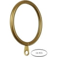 thumbnail image 2 of MERIVILLE Curtain Rings with Eyelets, Set of 14, 1.5" Inner Diameter, Fits Up to 1 1/4" Rod, Gold, 2 of 2