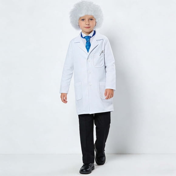 Attire for Children Elegant White Lab Coat for Performance and Stage Play Ideal for Home or School Use