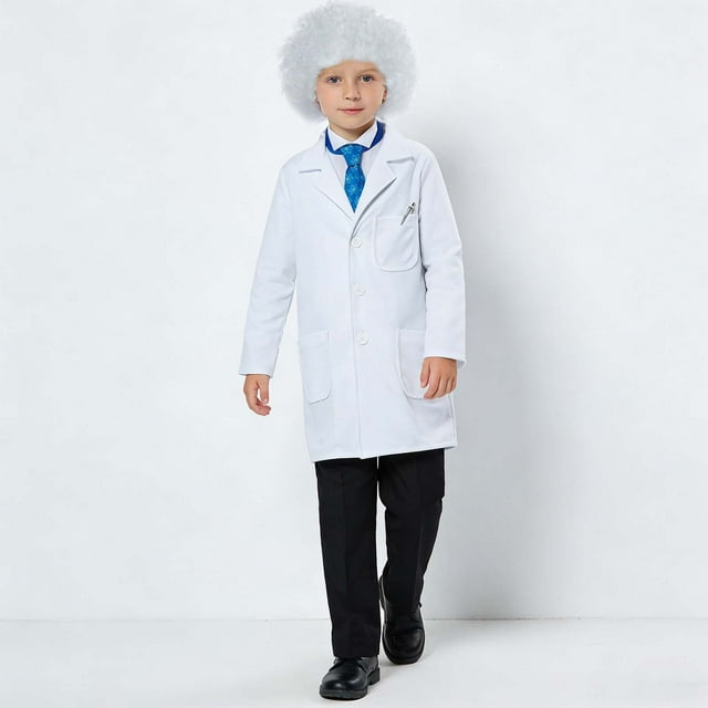 Elegant Ensemble by Court Attire for Kids Children s White Lab Coat Performance Physicist Theme
