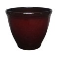 thumbnail image 1 of Mainstays 14.5 inch Gradient Red Round Recycled Resin Planter, 1 of 2