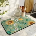 thumbnail image 3 of Washable Rubber Sunflower Cute Floral Dish Drying Mats for Kitchen Counter Home Large Coffee Bar Pad Accessories and Decor for Utensils Stemware 19.5''x12'', 3 of 7