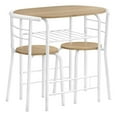 thumbnail image 3 of Monarch Specialties Dining Table Set, 3pcs Set, Small, 32" L, Kitchen, Metal, Laminate, Natural, White, Contemporary, Modern, 3 of 6