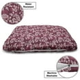 thumbnail image 3 of Floral Pet Bed, Continuing Layout of Floral Details Blooming Buds on Branches Garden Art, Resistant Pad for Dogs and Cats Cushion with Removable Cover, 24" x 39", Pale Maroon and Rose, by Ambesonne, 3 of 4
