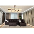 thumbnail image 2 of Lifestyles Sectional 3 PC Brown Faux Leather Right -Facing Chaise Storage Ottoman, 2 of 4