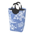 thumbnail image 2 of Waterproof Collapsible Laundry Hamper, Vintage Floral Pattern Aluminum Handle Laundry Bag Storage Basket, 50L, 2 of 6