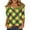 Yellow #012, variant on Mardi Gras Shirts for Women Mask Print Glitter 3/4 Sleeve Tunic Tops Sequins V Neck Green Graphic Tee Black L