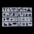 thumbnail image 2 of jifeng 8 Plastic Painting Stencils For Art Crafts, DIY Drawing Templates Assorted Weather, 2 of 9