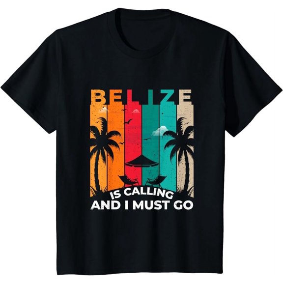 Belize Is Calling And I Must Go Vintage Summer Vibes Beach T-Shirt