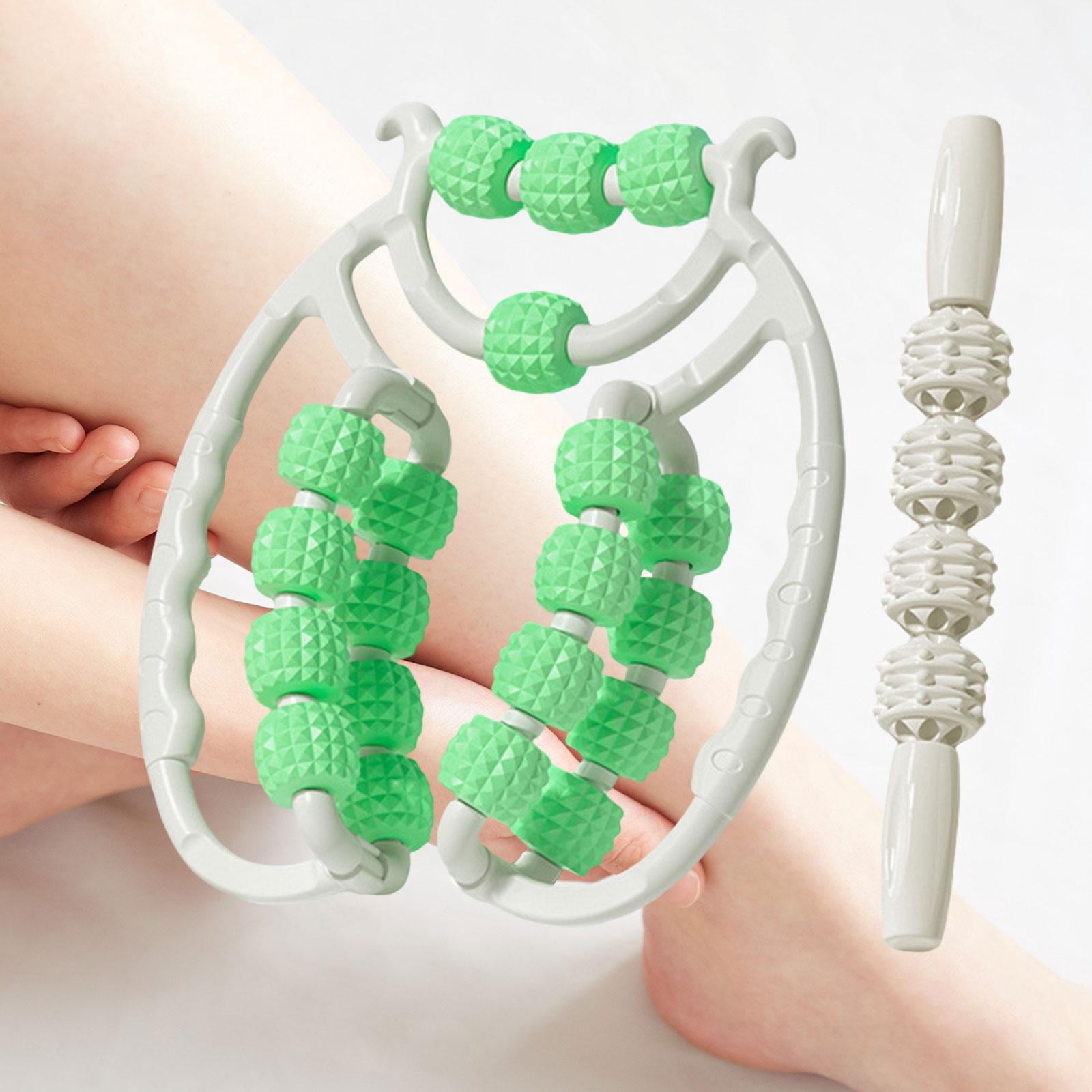 Baoblaze 20 Wheels Massage Roller Manual Elastic Multipurpose Relax Massager with
