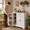 white, variant on Aiho 32" Kitchen Sideboard Buffet Cabinet with Adjustable Shelf, Modern Storage Island & Coffee Bar Station for Dining Room, Entryway,retro and white