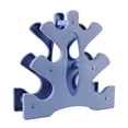thumbnail image 1 of fastboy 3-tier Dumbbell Holder Home Gym Dumbbell PVC Plastic Rack Vertical Storage Organizer, Blue, 1 of 9