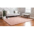 thumbnail image 2 of Unique Loom Davos Shag Soft & Cozy Area Rug 10' x 10' Square Dusty Rose, 2 of 2