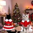 thumbnail image 4 of Disfraz de Papá Noel para Gatos En Navidad | Faldas y Vestidos Navideños para Mascotas | Ropa Navideña para Gatitos y Cachorros | Poliéster Rojo | 44×30 Cm | 67 G | 1 Unidad, 4 of 6