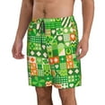 thumbnail image 2 of Bixox Men's St Patrick's Day6 printing Casual Classic Fit Short Summer Beach Shorts, 2 of 6