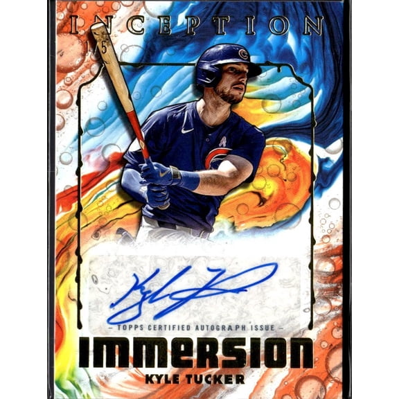 2025 Topps Inception Immersion Kyle Tucker IIA-KT Auto Autograph Chicago Cubs Baseball Card Chicago Cubs MLB Autographed Baseball Trading Card