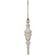 thumbnail image 1 of Vickerman JE222113 12 in. White Washed Turned Wood Finial Ornament, 1 of 3