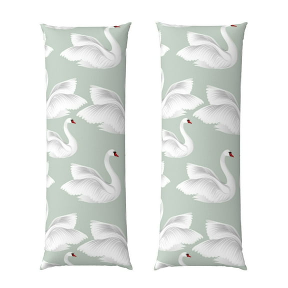 Bixox White Birds Print Body Pillow Cover with Zipper Closure, Cozy Fuzzy Fleece Body Pillow Case Cover 20 x 54 Inches,Long Body Pillow Pillowcase