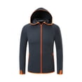 thumbnail image 2 of Chaqueta transpirable Hombres s impermeables con capucha de manga larga XL gris shamjiam Camisas de pesca impermeables, 2 of 9