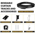 thumbnail image 3 of Curtain rail ceiling installation, curved curtain rod, sliding curtain rail, room partition, shower curtain rod, wall partition,, 3 of 6