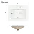thumbnail image 3 of Harper & Bright Designs 24" White Bathroom Vanity Sink Combo for Small Space, Modern Vanity with Ceramic Basin, Gold Legs and Semi-open Storage(Faucet Not Included), 3 of 16