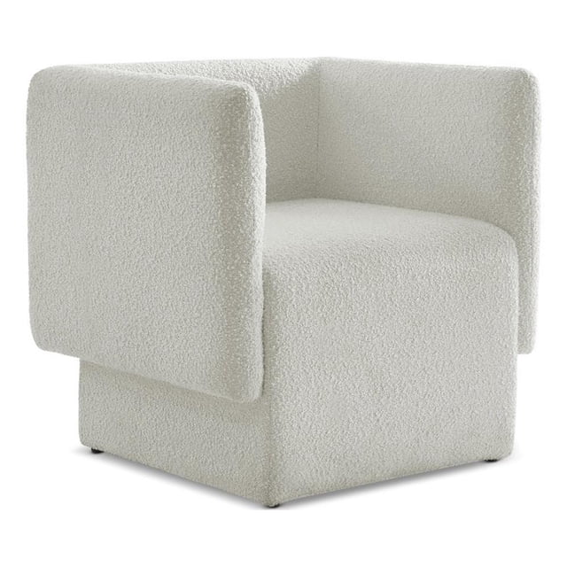 Meridian Furniture Vera Cream Boucle Fabric Accent Chair