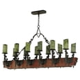 thumbnail image 4 of Meyda Tiffany 127486 Tudor 15 Light 60" Wide Wrought Iron Candle Style Chandelier -, 4 of 5