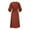 Brown, variant on SMihono Vintage 1950s Christmas Dresses for Women Elegant Patchwork Cocktail Dress Long Sleeve Crewneck Swing Flare Xmas Party Gowns Army Green M