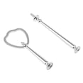 thumbnail image 4 of 2 Niveles Escudo Moldeado Soporte Rack Hardware de Montaje Varilla Plata BLESIY Soporte para tartas de 2 niveles., 4 of 8