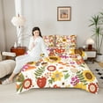 thumbnail image 4 of Castle Fairy Cartoon Mushroom 2pcs Bedding Comforter Set,Vintage Flower Twin Comforter Sets,Spring Garden Breathable Bedding Set,Breathable Botanical Home Decor, 4 of 8