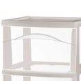thumbnail image 5 of Sterilite 3 Drawer Storage Cart, Plastic Rolling Organization, Grey Pumice, 8 Pack, 5 of 6