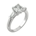 thumbnail image 2 of Charles & Colvard 14K White Gold Moissanite 6.5mm Asscher Three Stone Ring- Size 9 1.67cttw, 2 of 8