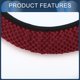 thumbnail image 5 of Funda de volante Unique Bargains 14.6"-15" para automóvil, fibra viscosa color rojo vino, 1 pieza, 5 of 6