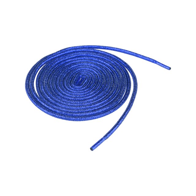 INSPIRE CHIC Lacets Pailletés Brillants pour Espadrilles Étincelants Scintillants Lacets Ronds Cordons Bleu Royal 120cm/47.25 Pouces