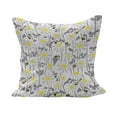 thumbnail image 1 of Grey Fluffy Throw Pillow Cushion Cover, Daisy Flowers Bees in Spring Time Honey Petals Floret Nature Purity Blooming, Decorative Square Accent Pillow Case, 28" x 28", Yellow White, by Ambesonne, 1 of 5