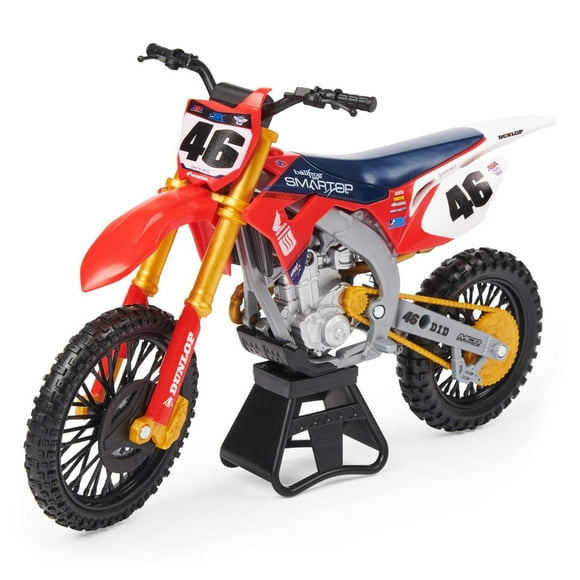Supercross, Authentic Justin Hill 1:10 Scale Collector Die-Cast Motorcycle Replica with Display Stand