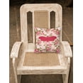 thumbnail image 2 of Carolines Treasures Moth Shabby Chic Pink Roses Fabric Decorative Pillow 14Hx14W multicolor, 2 of 2