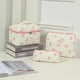 thumbnail image 4 of Bolsa de maquillaje uekeboag grande de viaje acolchada con estampado floral de algodón, 4 of 6