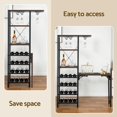 thumbnail image 6 of ADVWIN Wine Rack Freestanding Floor, Home Bar Liquor Cabinet with Folding Table, Glass Holder, Free Standing Storage Shelves for Kitchen, Pantry, Rustic Gray, 6 of 7