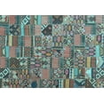 thumbnail image 1 of Ahgly Company Indoor Rectangle Patchwork Light Blue Transitional Area Rugs, 7' x 9', 1 of 4