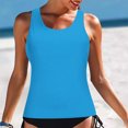 thumbnail image 2 of Otvok Blouson Tankini Swimsuits for Women 2 Piece Bathing Suits with Boyshorts Modest Tummy Control Swimwear XXL Light Blue, 2 of 6