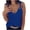Blue, variant on Vedolay Tank Top for Women Women's Sleeveless Seamless Crop Top Deep Plunge V Neck Ribbed Tank Top with Removable Pads,White S