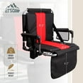 thumbnail image 6 of LET'S CAMP Folding Stadium Seat Bleacher Chair with Cup Holder, Mesh Bag and Hide Hooks, Portable Stadium Chair with Back and Cushion, 6 of 14