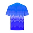 thumbnail image 5 of ZunFeo Mens Oversized Graphic Tee Ombre Wave Print Casual Crewneck Short Sleeve T-Shirt Blue Sizes S-XXXXXL,Size M, 5 of 6